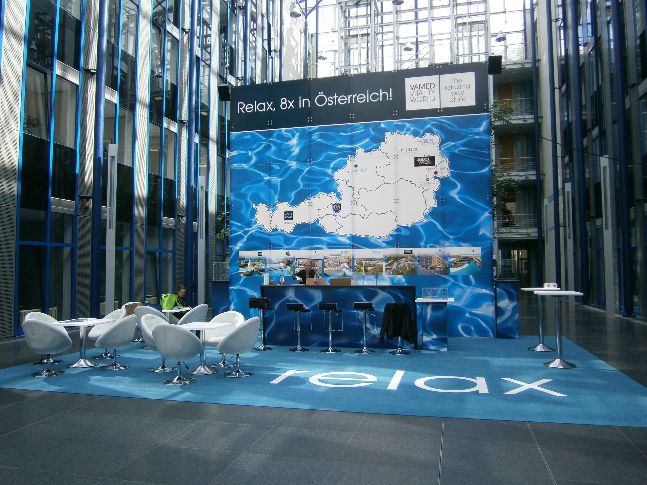 Messestand Grafik Design Druck Spannwände Montage